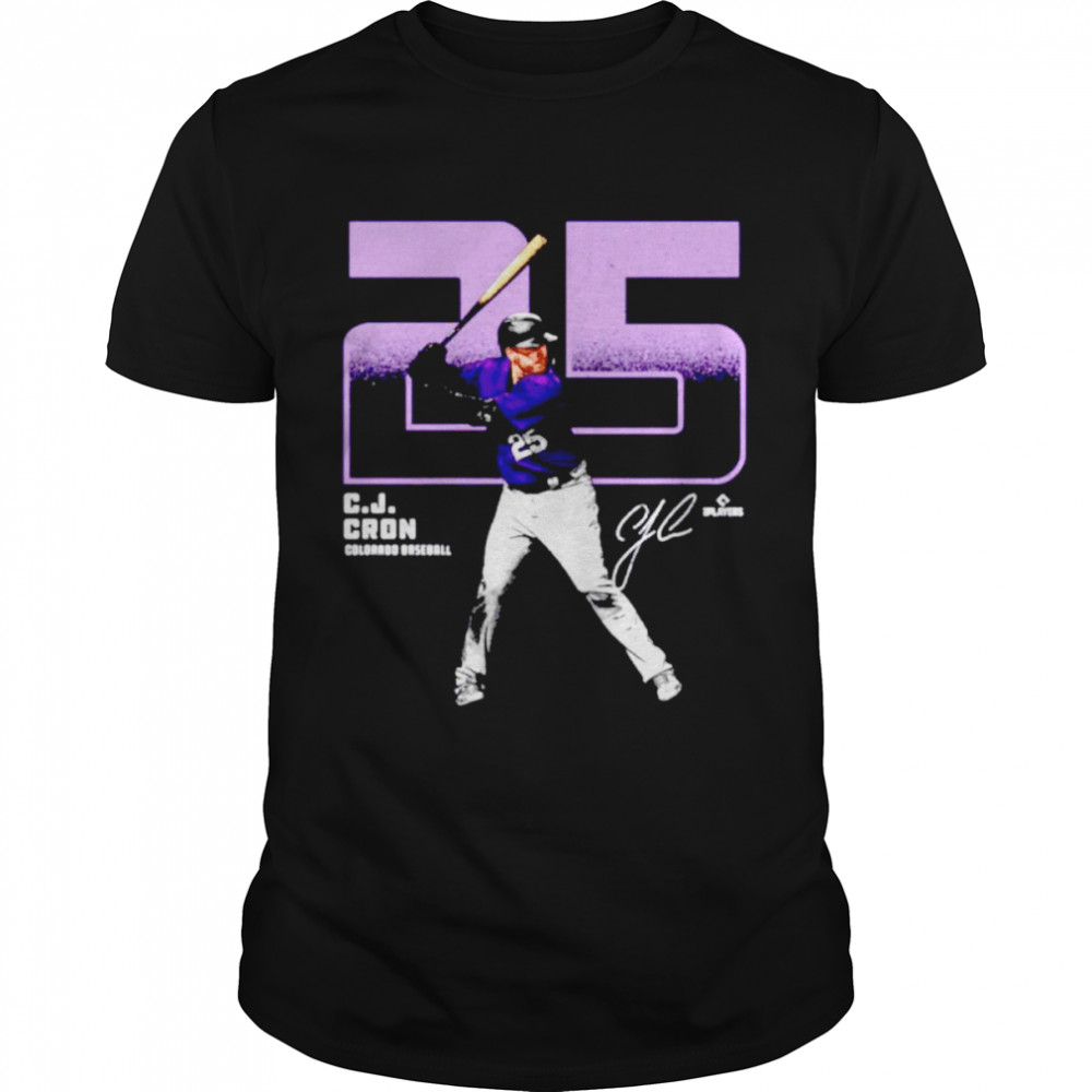 C.J. Cron Colorado Outline Baseball Signatures Shirt