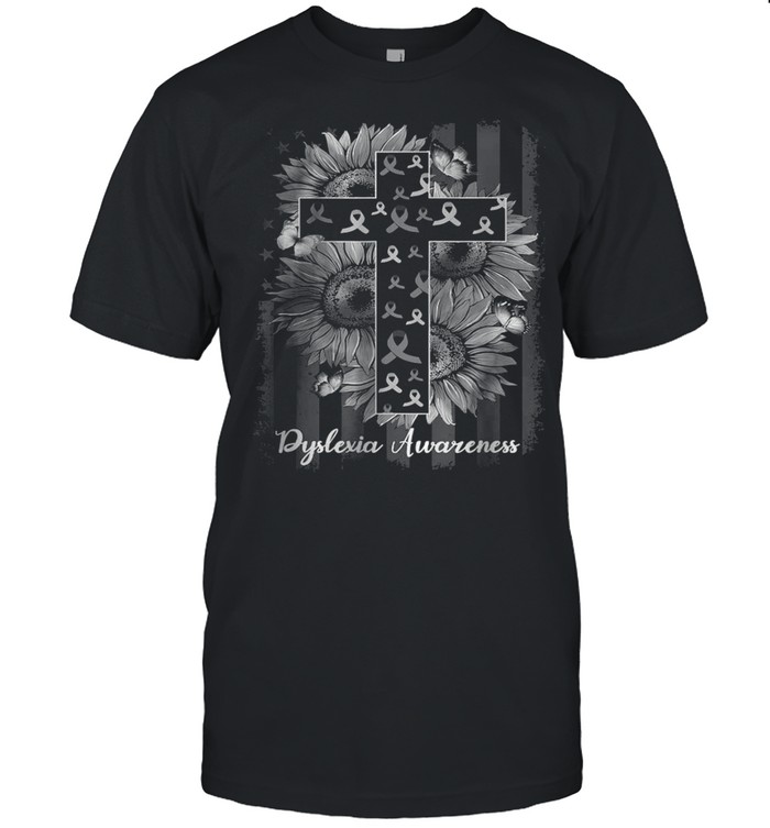Dyslexia Awareness Sunflower Supporter Warrior T-Shirt
