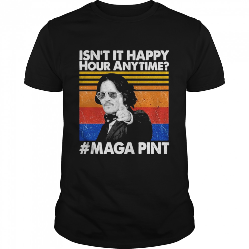 Isn’t It Happy Hour Anytime Mega Pint Johnny Depp Vintage Shirt