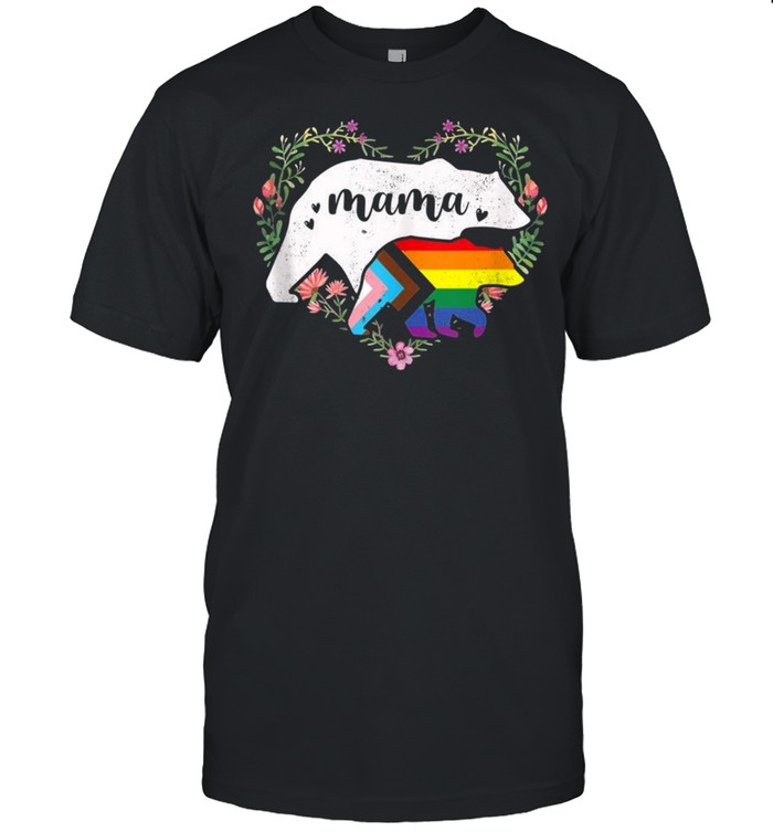 LGBTQ Mama Bear Progress Pride Flag Gay Equal Rights Rainbow Tank ShirtTopShirt Shirt