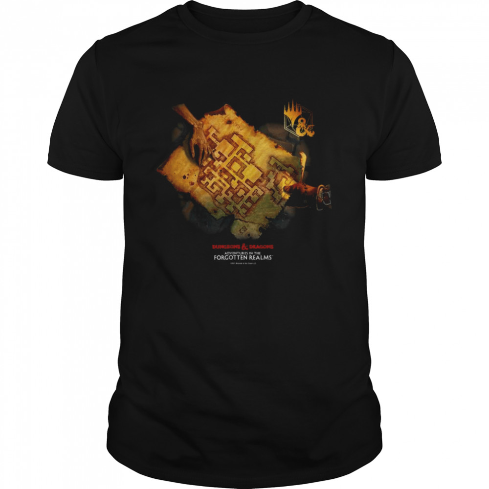 Magic The Gathering D&D Crossover Logo Pocket Map Handoffshirt Shirt