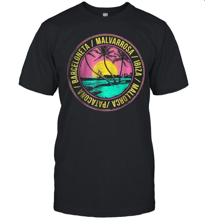 Spain Beach Malvarosa Ibiza Barceloneta Summer T- Classic Men's T-shirt