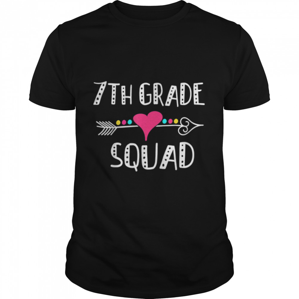 7Th Grade Squad Teacher Student Team Back To School T-Shirt B0B1D56Cd2