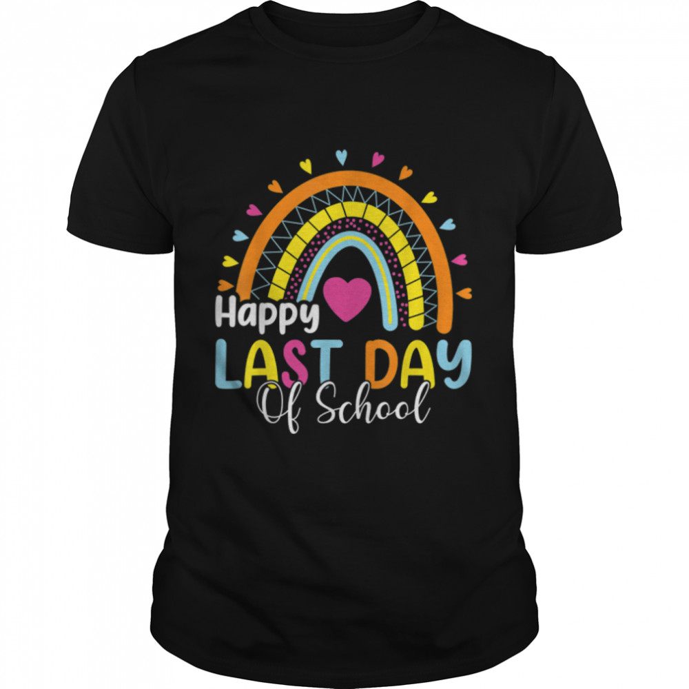Happy Last Day of School Hello Summer Students and Teachers T-Shirt B0B1D59SNP