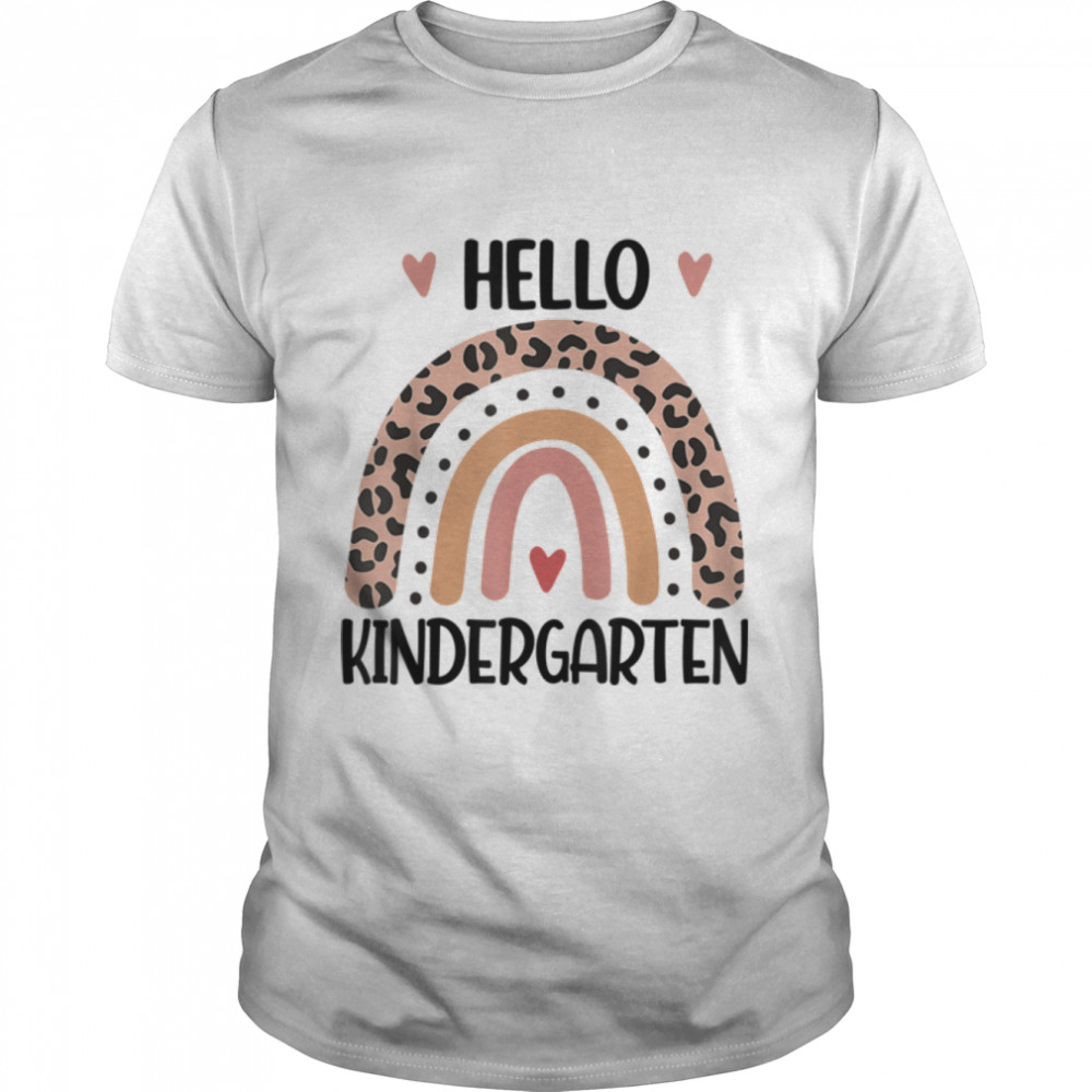 Hello Kindergarten Rainbow Teachers Kids Back to School T- B0B1CZPSK5 Classic Men's T-shirt