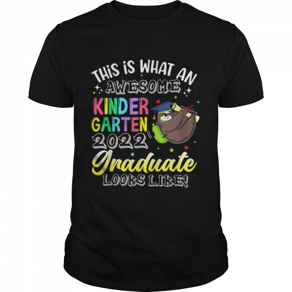 Kindergarten Graduation Sloth for Boys Graduate T-Shirt B0B1CZNHQR
