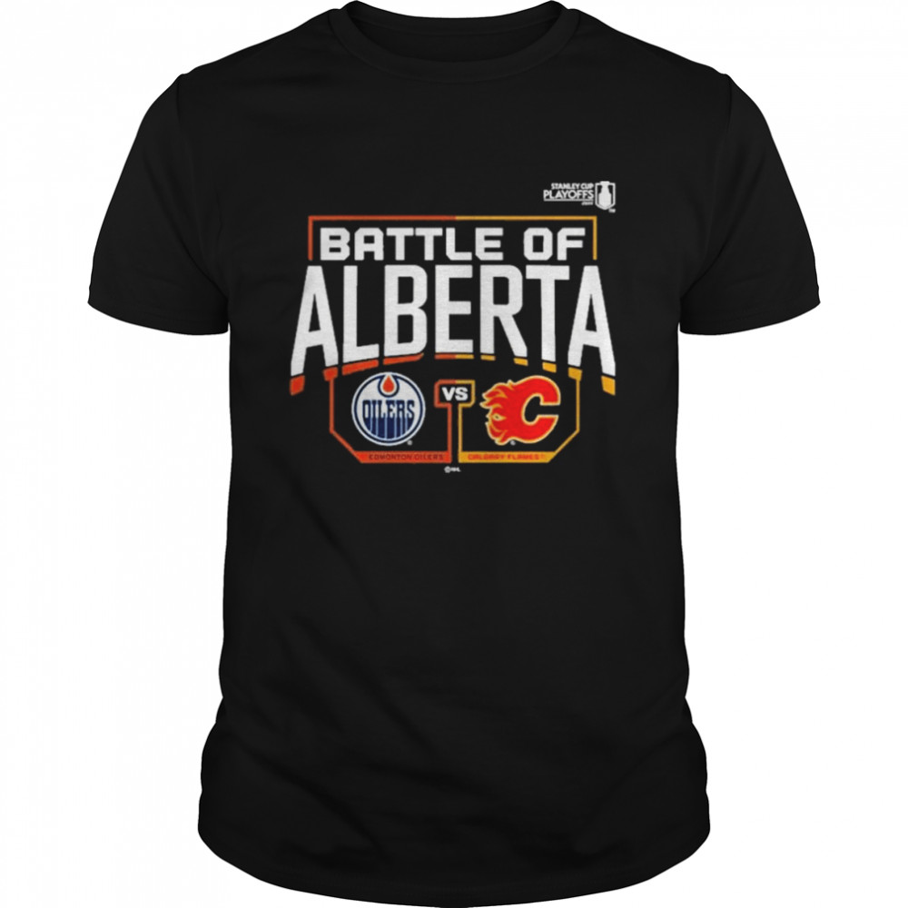 Nhl Shop Battle Of Alberta Calgary Flames Vs. Edmonton Oilers T-Shirt
