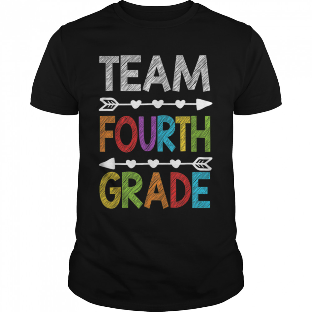 Team Fourth Grade Teacher Student Funny Back To School Gifts T-Shirt B0B1CZ91TB