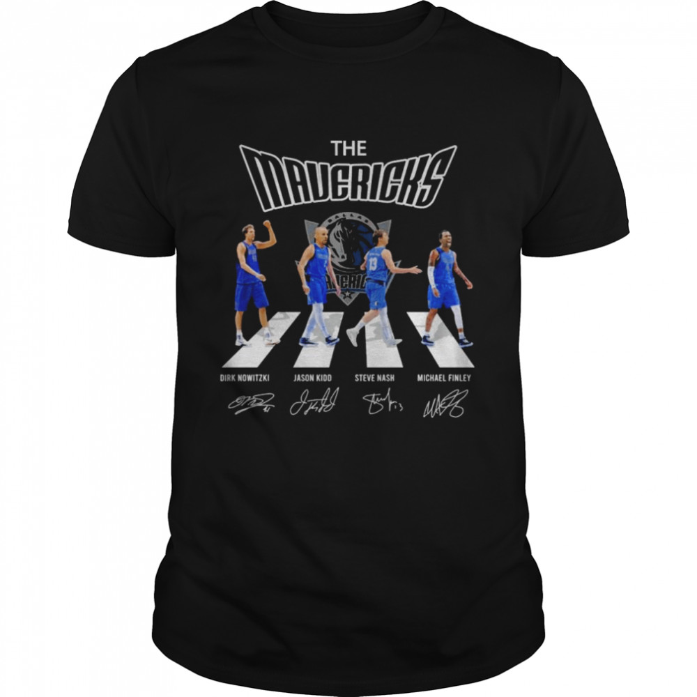 The Dallas Mavericks Nowitzki and Kidd and Nash and Finley abbey road signatures shirt Classic Men's T-shirt