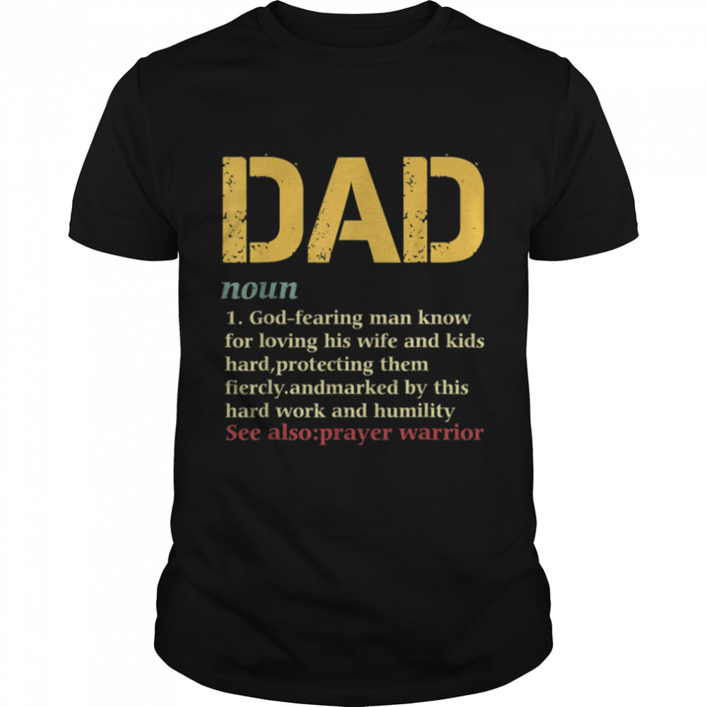 Christian Dad Definition Fathers Day Dad Vintage T-Shirt B0B211C59C