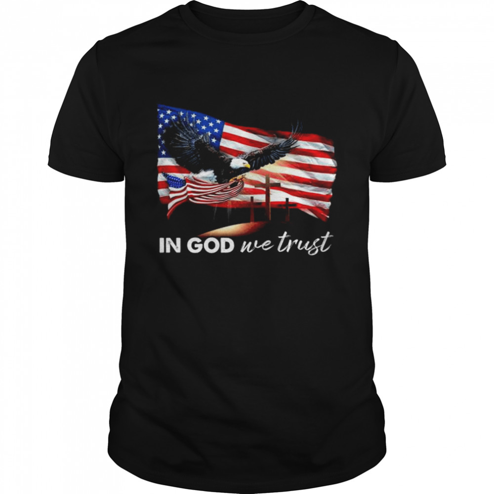 Eagle in God we trust American flag shirt Classic Men's T-shirt