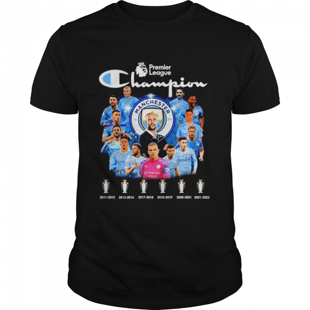 Manchester City Premier League Champion Signatures Shirt