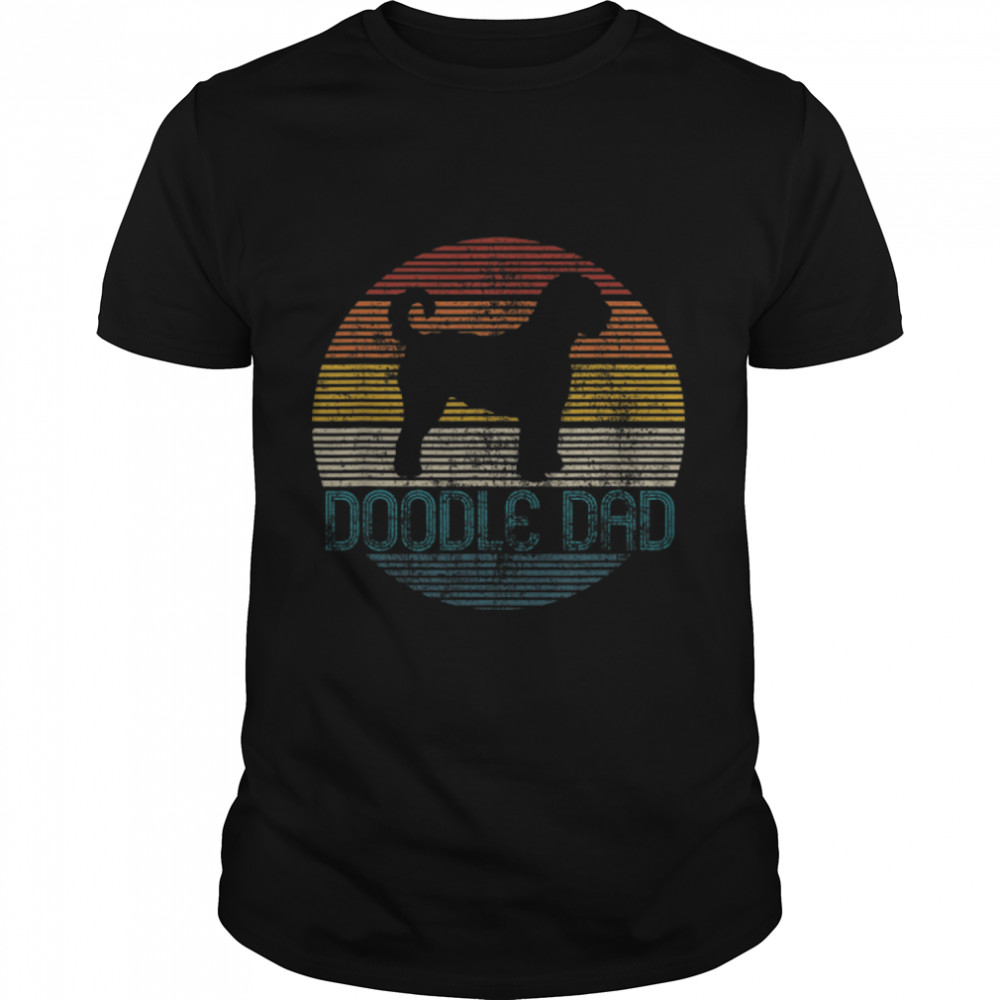 Mens Retro Doodle Dad T-Shirt Dog Dad Doodle Dad Father's Day T-Shirt B0B1ZV8FHB