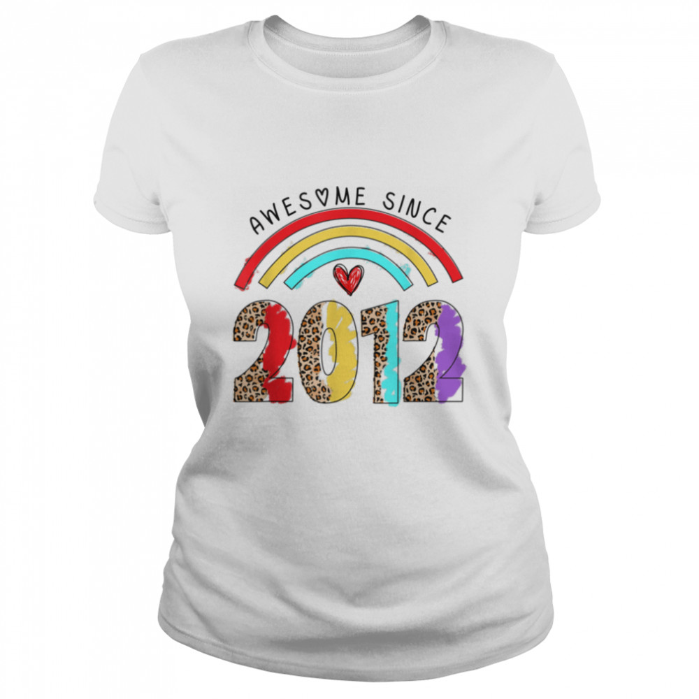 Rainbow Awesome Since 2012 It's My 10th Birthday Kids T- B0B21462H1 Classic Women's T-shirt