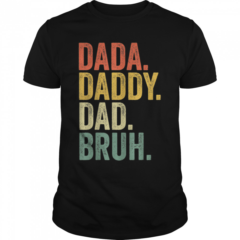 Retro Vintage Leopard Dada Daddy Dad Bruh Father's Day 2022 T-Shirt B0B1ZPYYFT