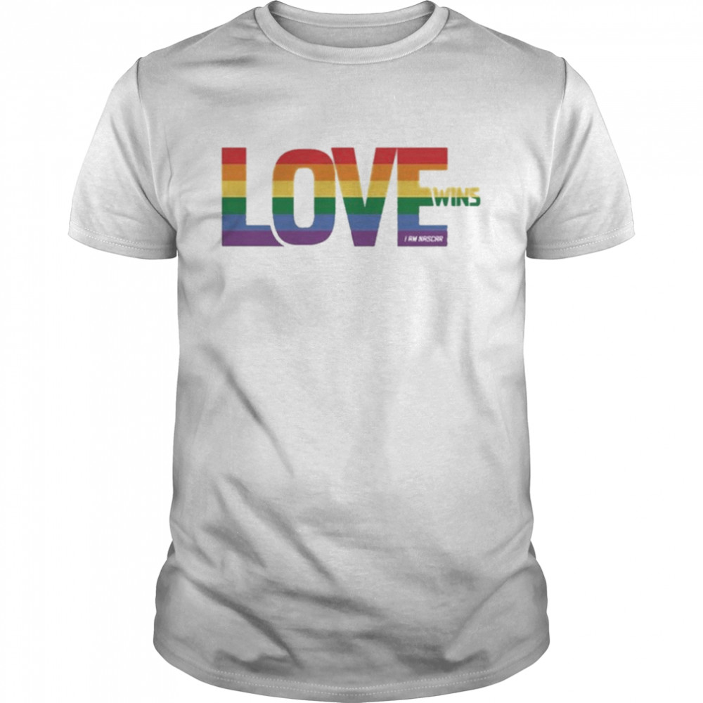 Love Wins I Am Nascar Pride Checkered Flag T-Shirt