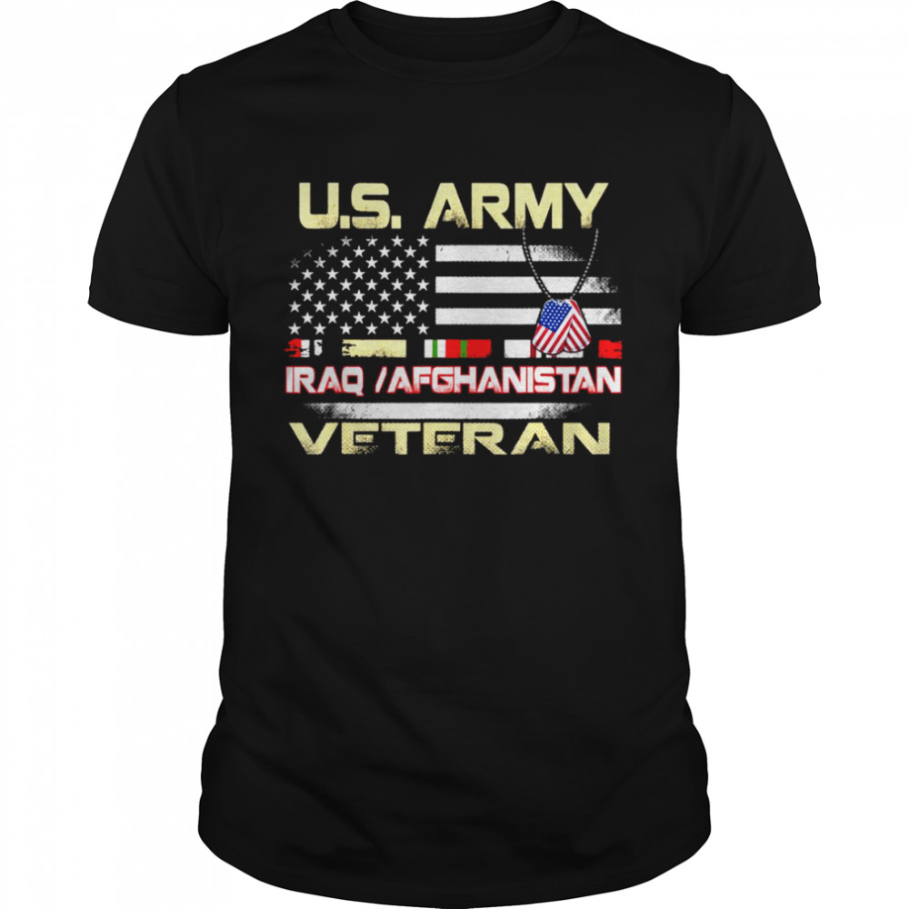 Us Army Iraq Afghanistan Veteran Usa Flag Shirt