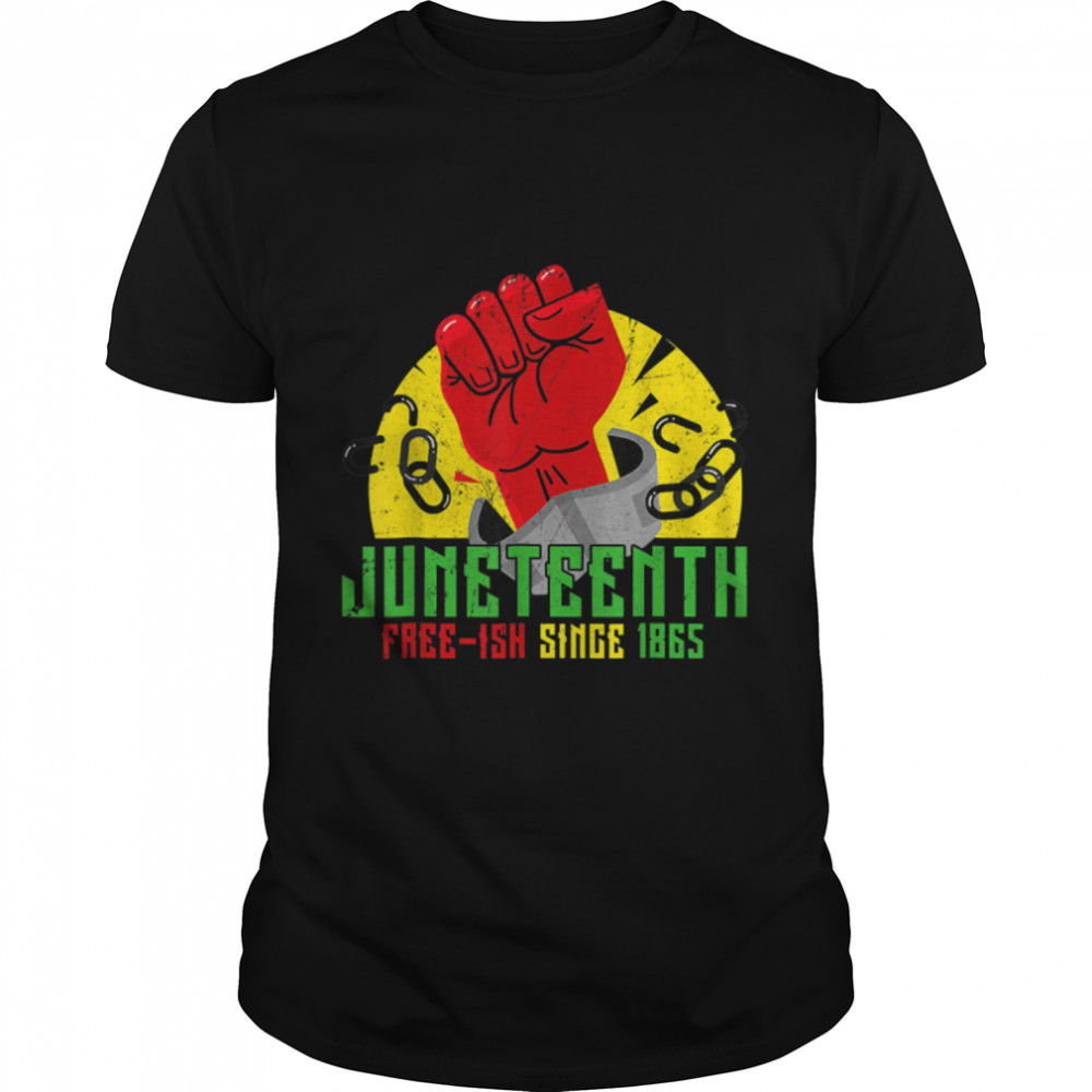 Free-Ish Since 1865 With Pan African Flag For Juneteenth T-Shirt B0B2Djr21Y