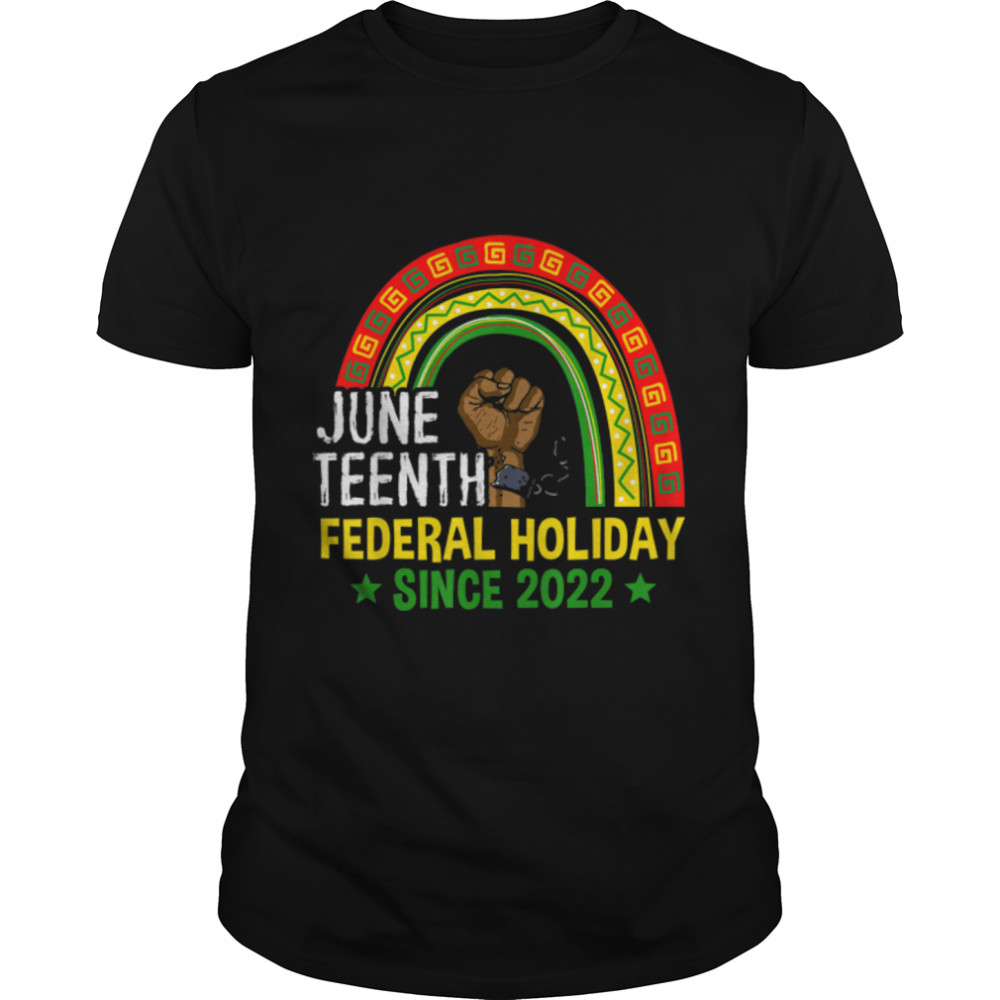 Junenth National Federal Holiday Recognized Rainbow 1865 T-Shirt B0B2Djv969