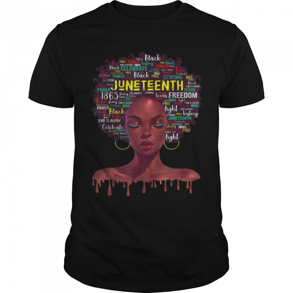 Juneteenth Shirts For Women Afro Beautiful Black Pride 2022 T-Shirt B0B2Db8V9C
