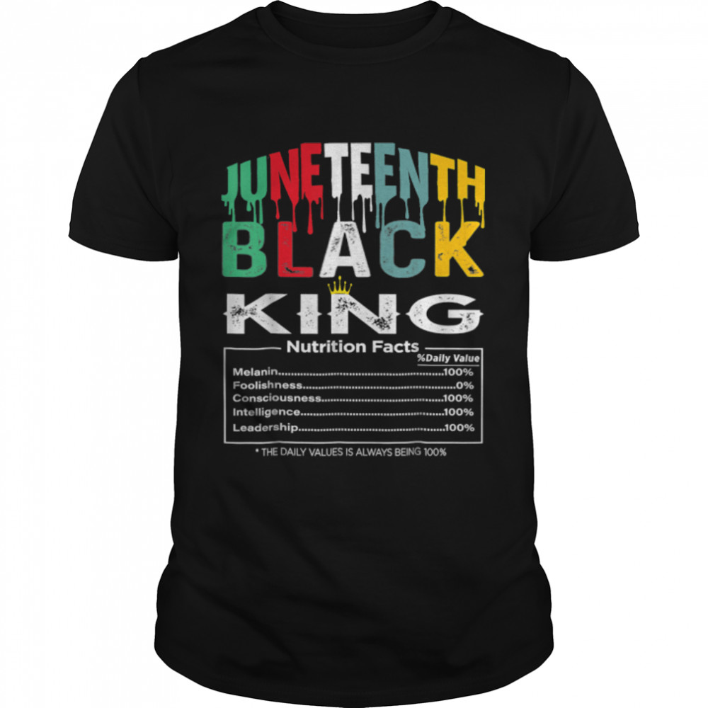 Mens Junenth Black King Melanin Dad Fathers Day T-Shirt B0B2Dk3X26