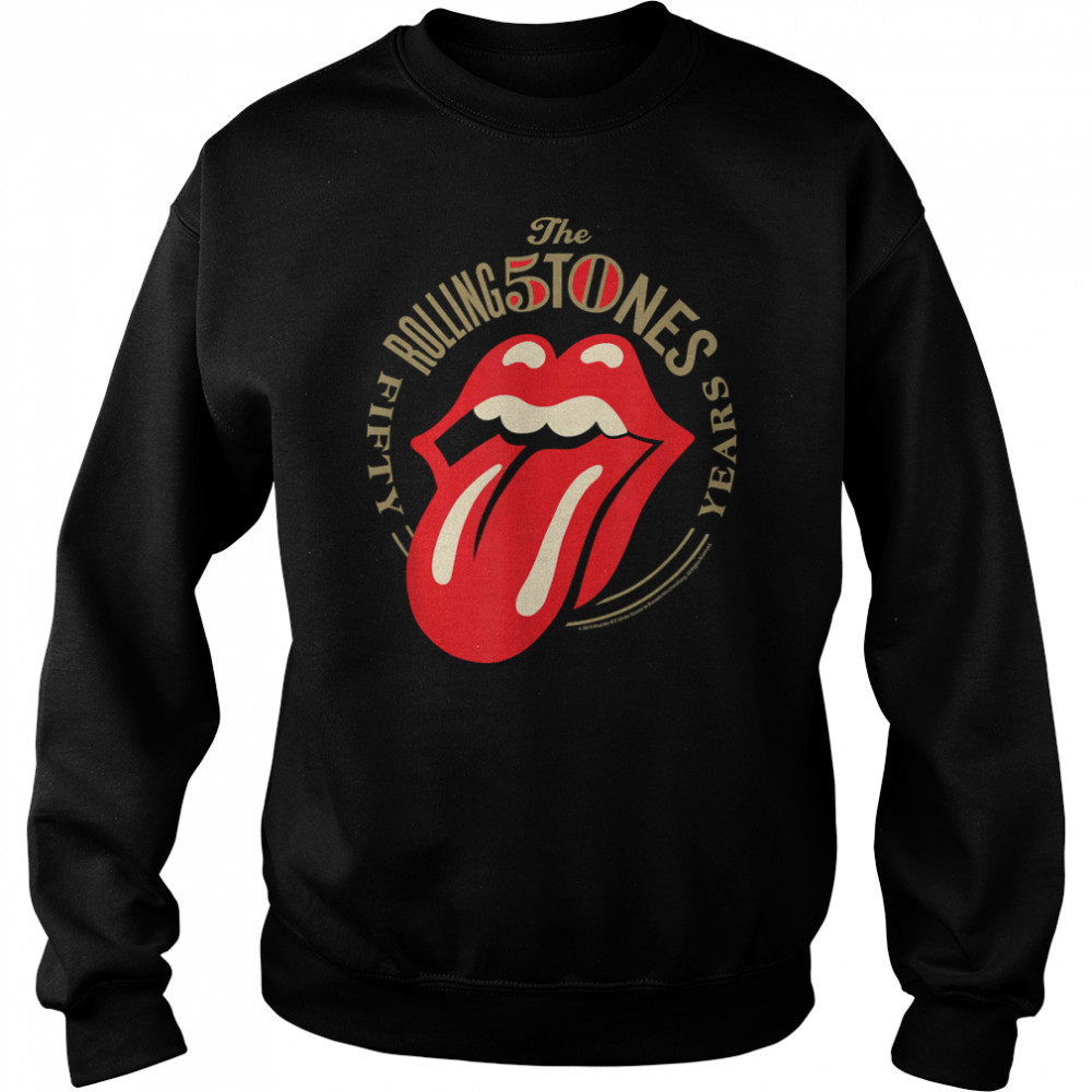 Rolling Stones 50 Years Tongue T- Unisex Sweatshirt