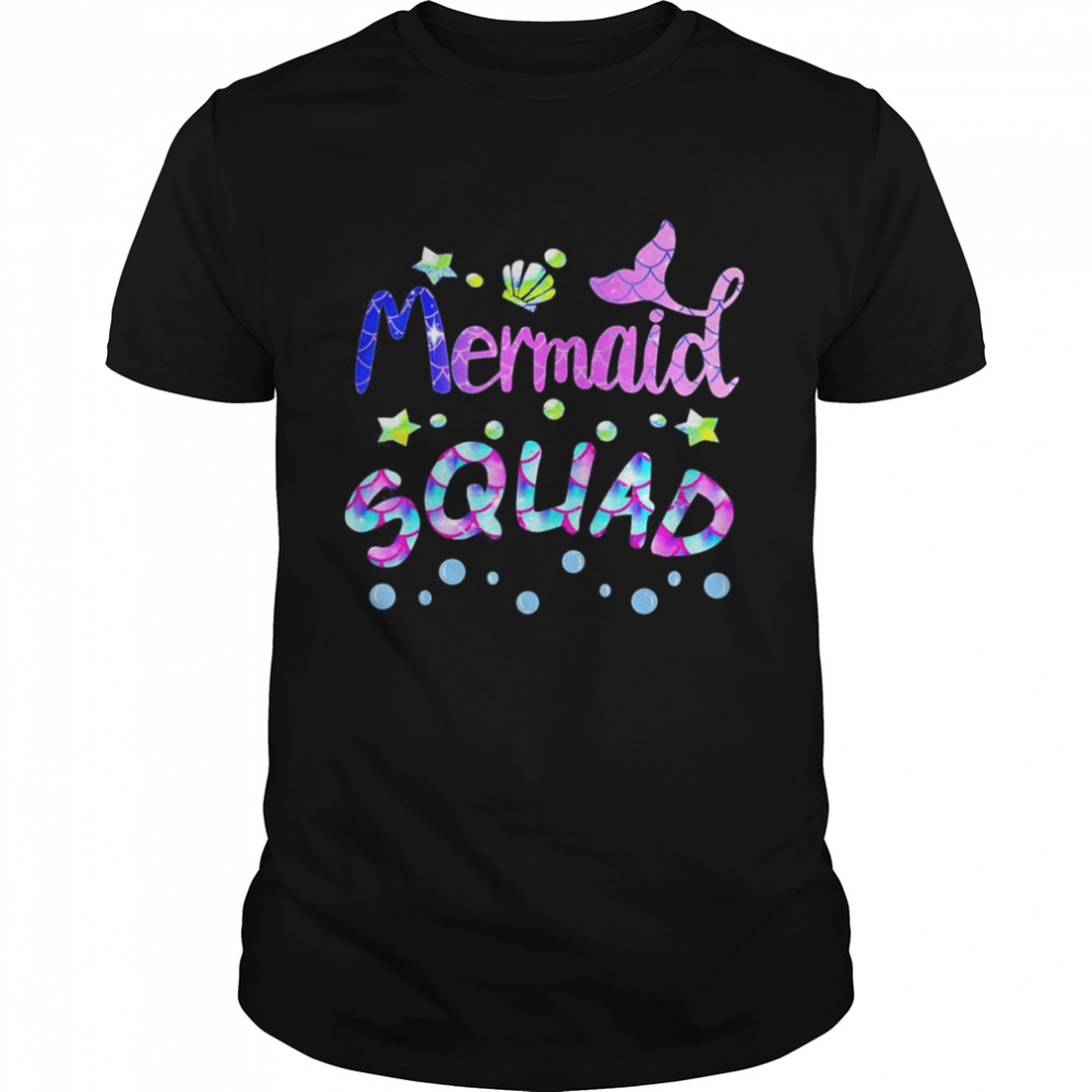 Squad Of The Birthday Mermaid Family Matching Party Squad T- Classic Men's T-shirt