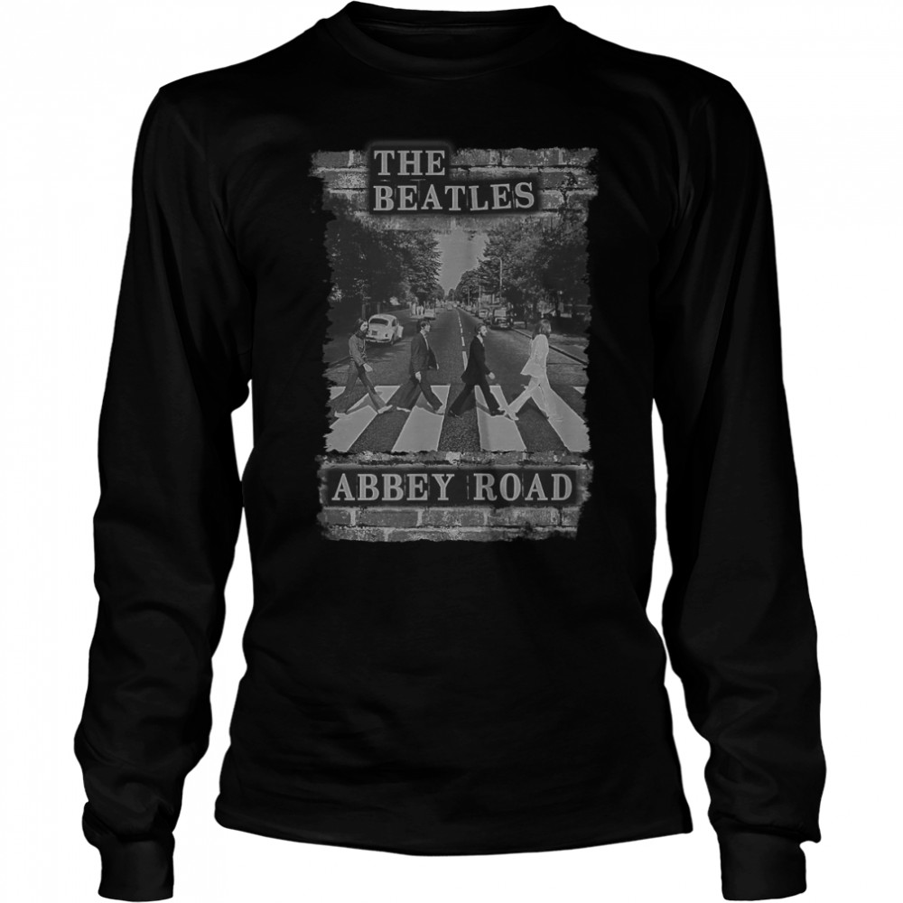 The Beatles Brick Wall Abbey Road T- Long Sleeved T-shirt