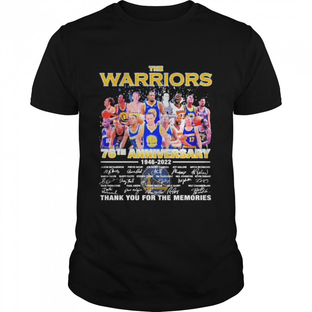 The Warriors 76th Anniversary 1946 2022 Signatures Thank You For The Memories  Classic Men's T-shirt