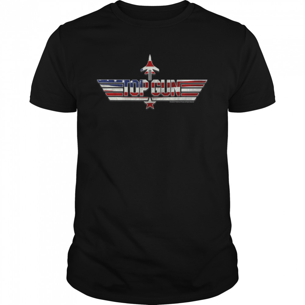 Top Gun Flag Cutout Logo T- Classic Men's T-shirt