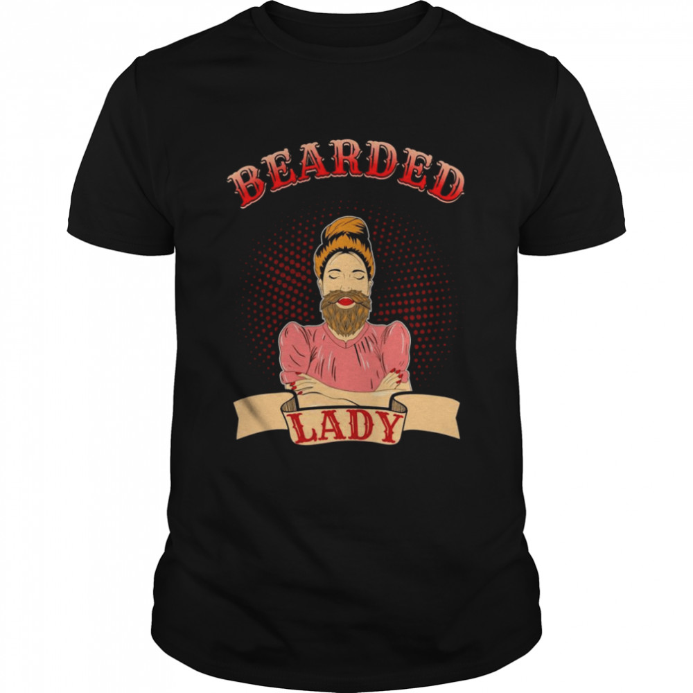 Bearded Lady Circus Costume Carnival Freak Shirt