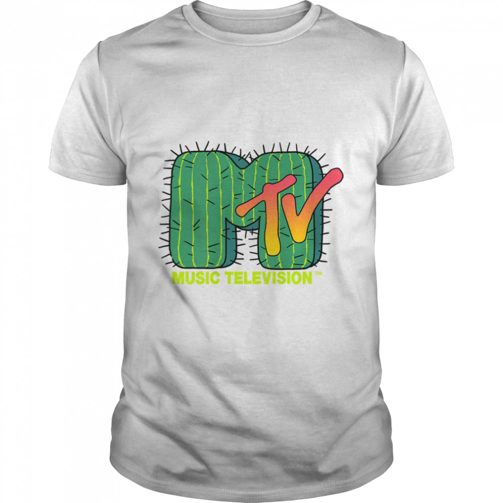 MTV Logo Cactus Style Graphic T-Shirt