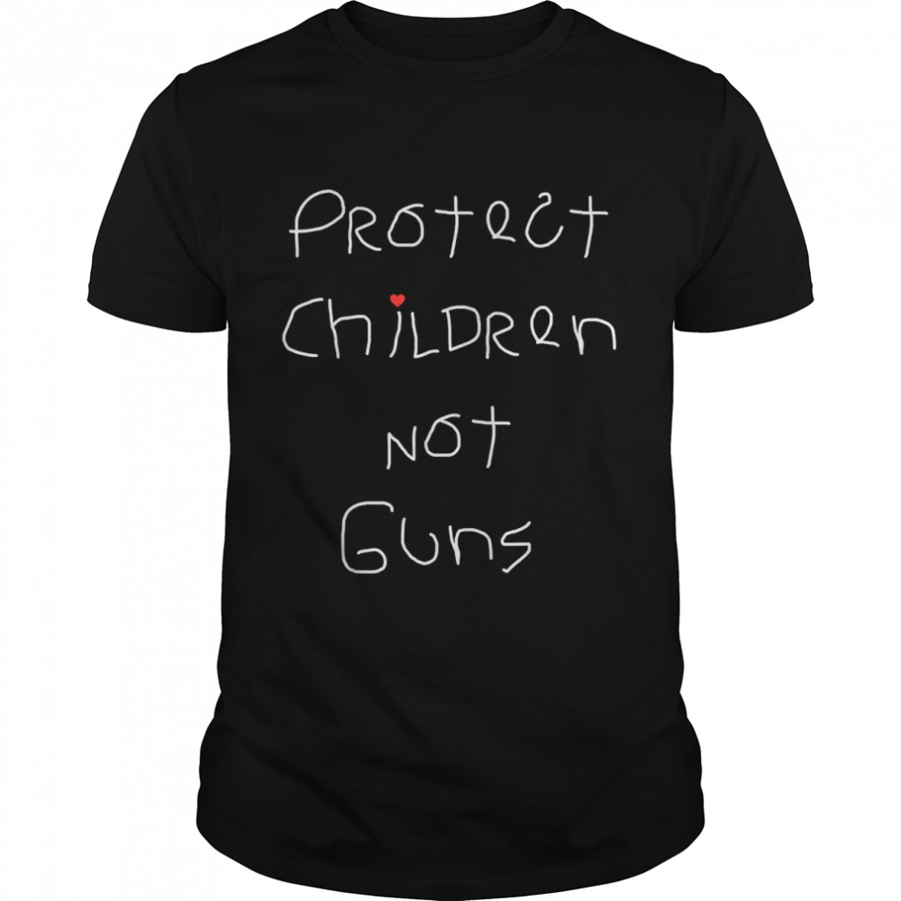 Protect Children Not Guns - Kids Handwritten T-Shirt