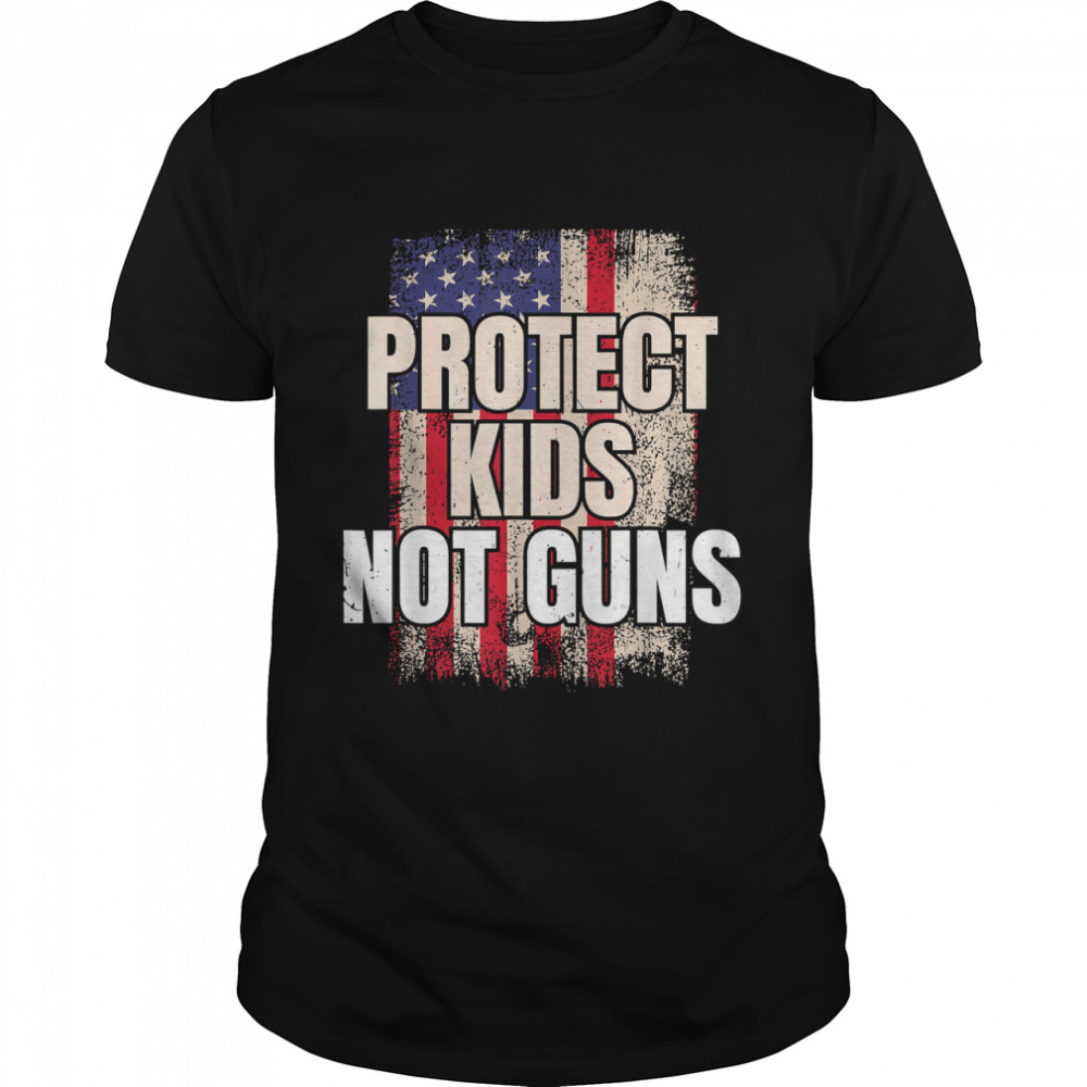 Protect Kids Not Guns American Flag T-Shirt