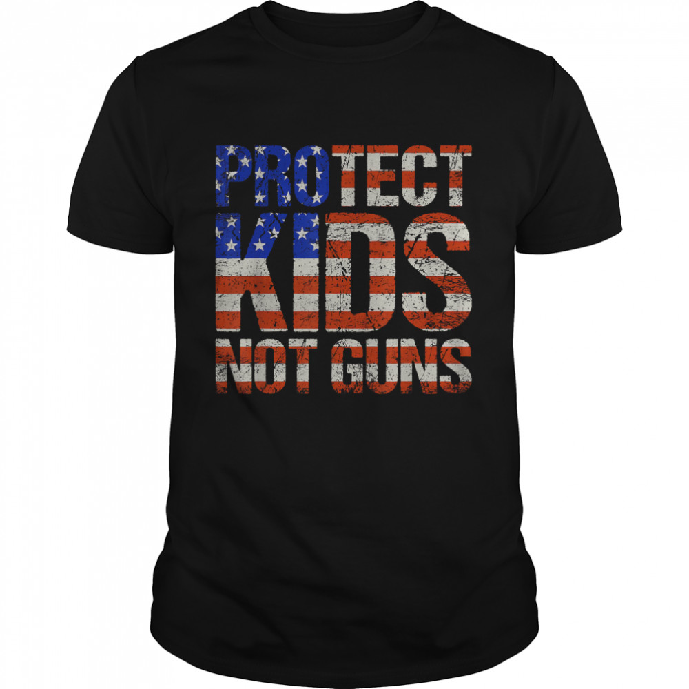 Protect Kids Not Gu.ns Vintage Us Flag Texas G.un Reform Now T-Shirt