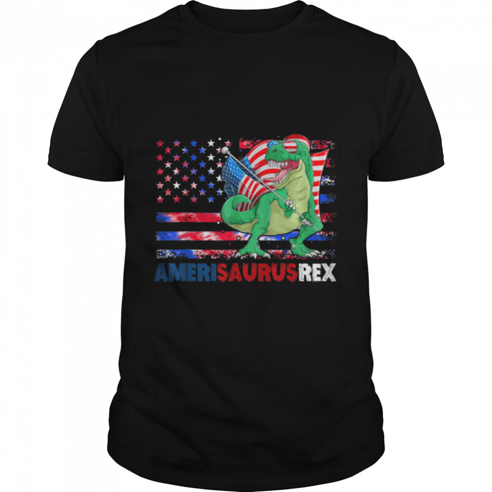 Dinosaur 4Th Of July Shirt Kids, Amerisaurus Rex Toddler Boy T-Shirt B0B2K1P92V