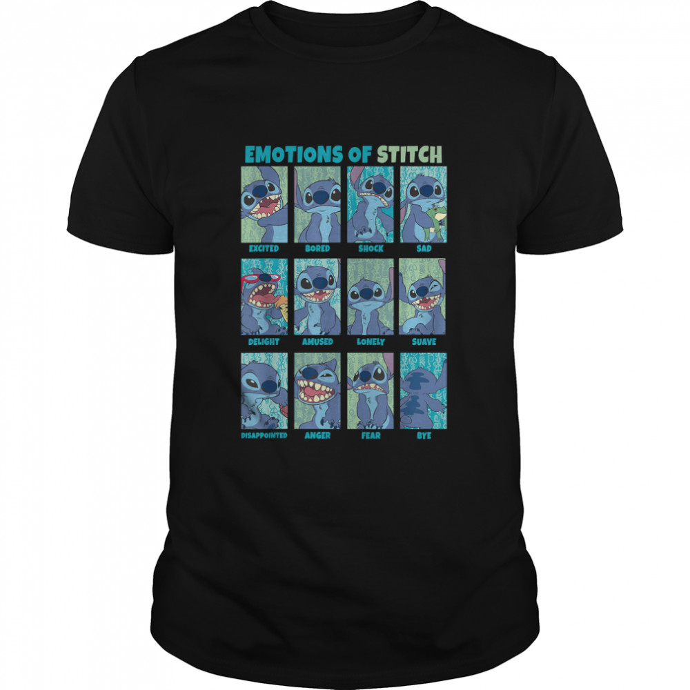 Disney Lilo & Stitch Emotions Of Stitch Panels T-Shirt
