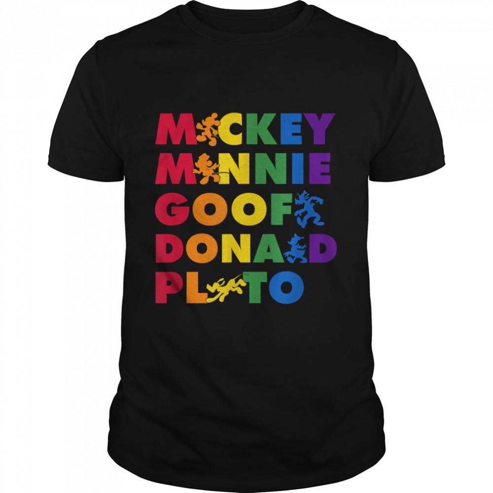 Disney Mickey & Friends Name Stack Pride T-Shirt