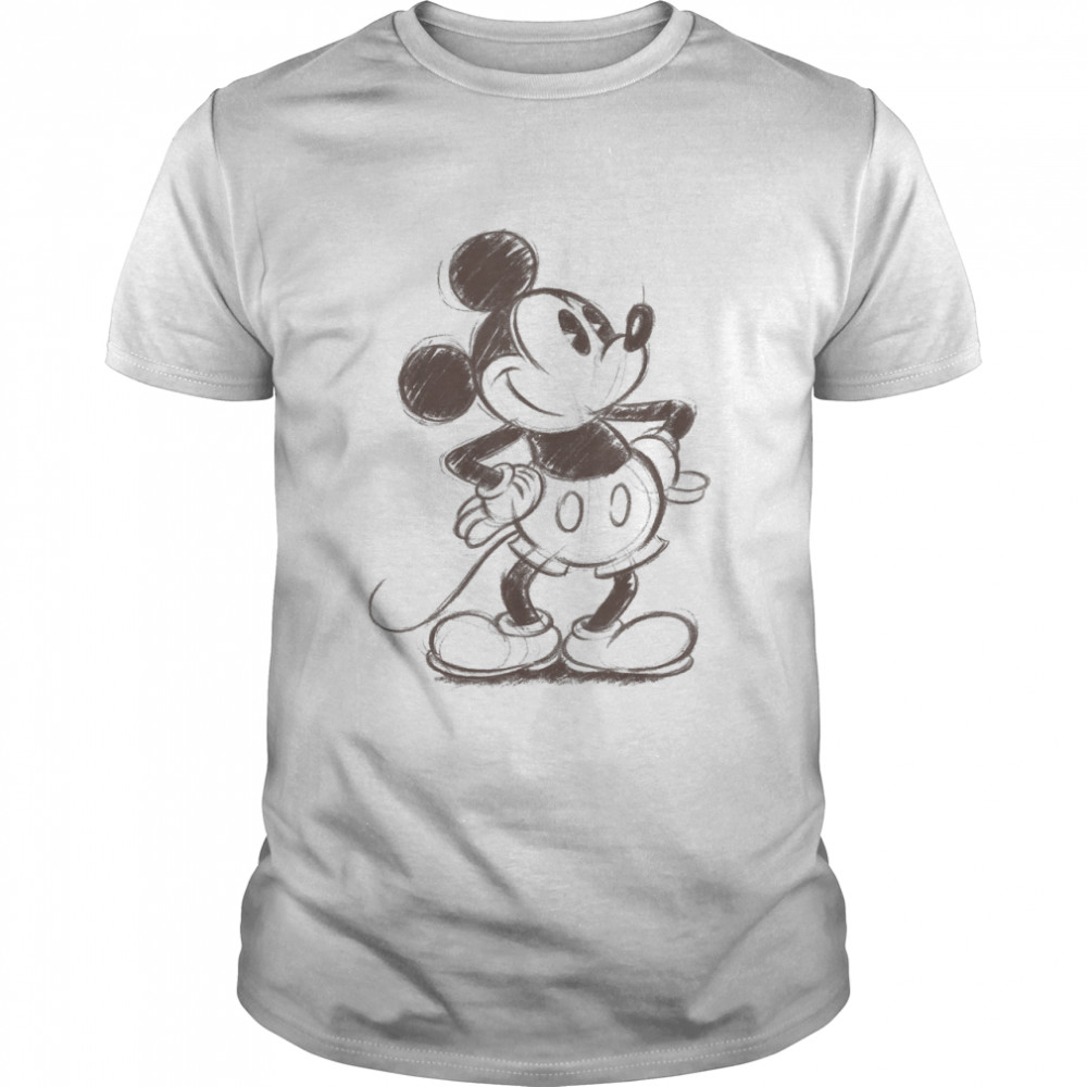 Disney Mickey And Friends Mickey Mouse Sketch Portrait T-Shirt