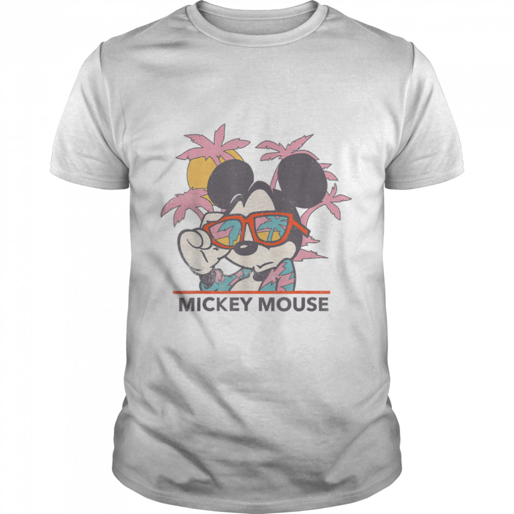 Disney Mickey And Friends Mickey Mouse Tropical Portrait T- Classic Men's T-shirt