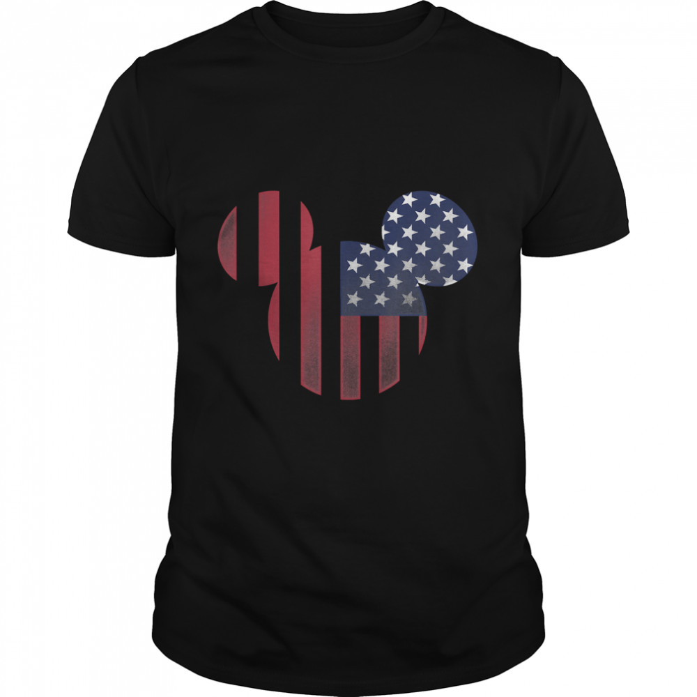 Disney Mickey Mouse Americana Ears Shape T-Shirt