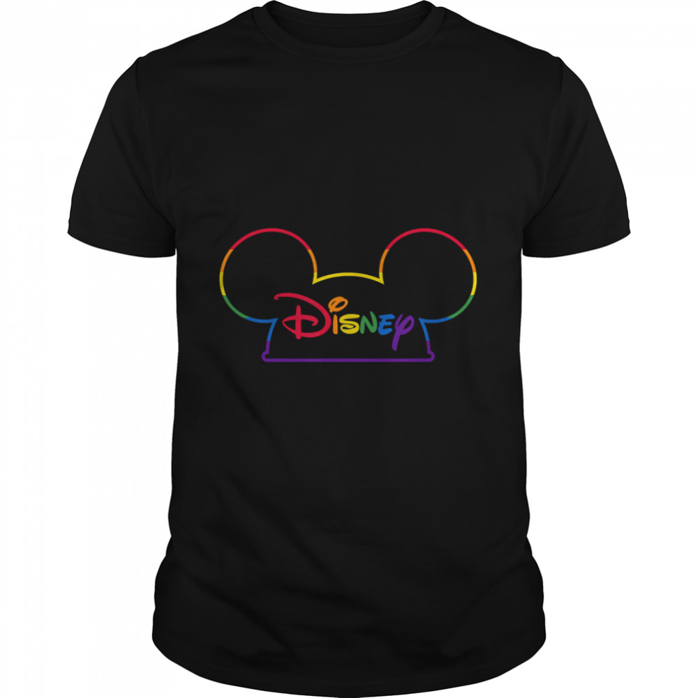 Disney Mickey Mouse Ears Pride Outline T-Shirt