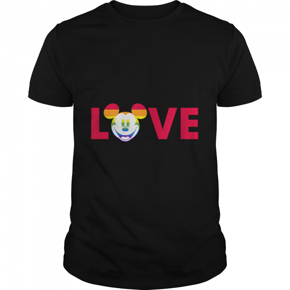 Disney Mickey Mouse Face Pride Love T-Shirt