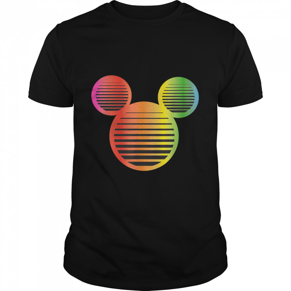 Disney Mickey Mouse Icon Gradient Rainbow T-Shirt