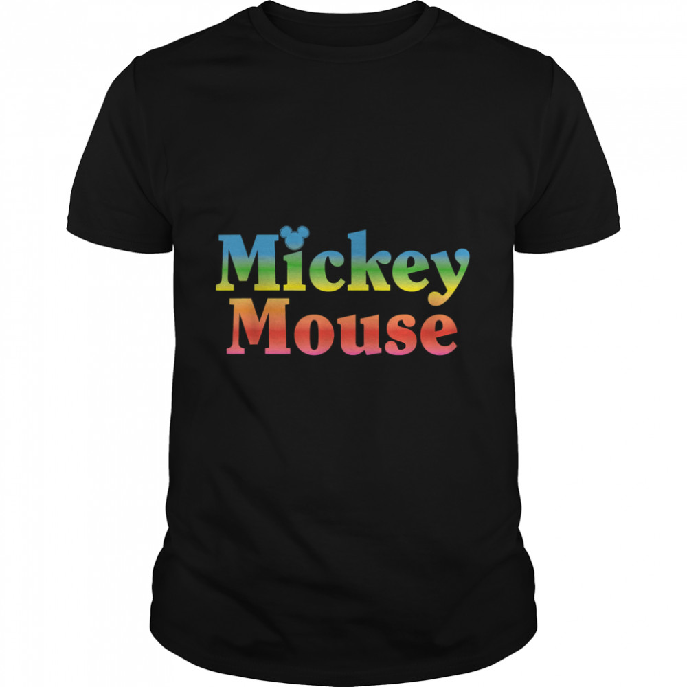 Disney Mickey Mouse Name Rainbow T-Shirt
