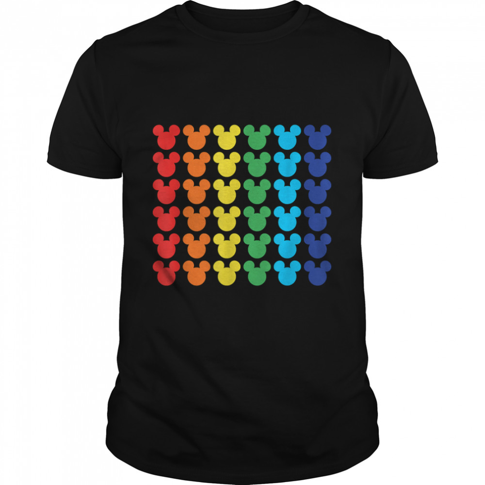 Disney Mickey Mouse Rainbow Icons T-Shirt