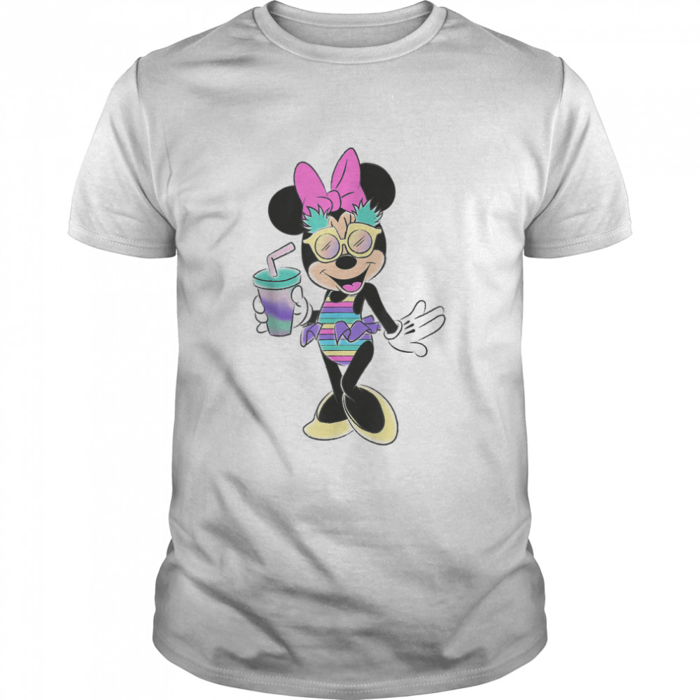 Disney Minnie Mouse Unicorn Stripes and Pineapples T-Shirt