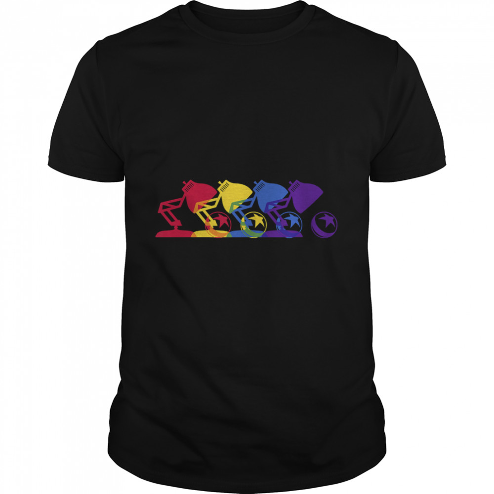Disney Pixar Short Line Rainbow Pixar Logo T-Shirt