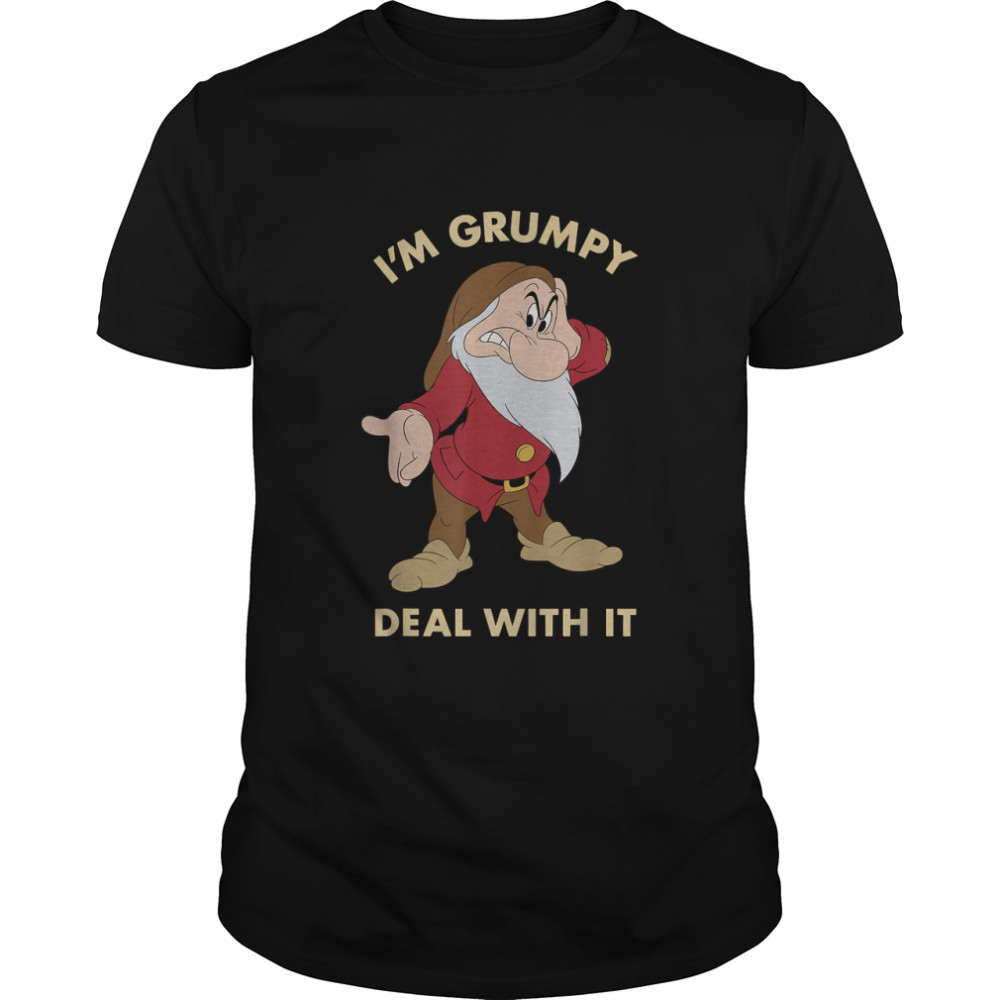 Disney Snow White I'M Grumpy Deal With It Portrait T-Shirt