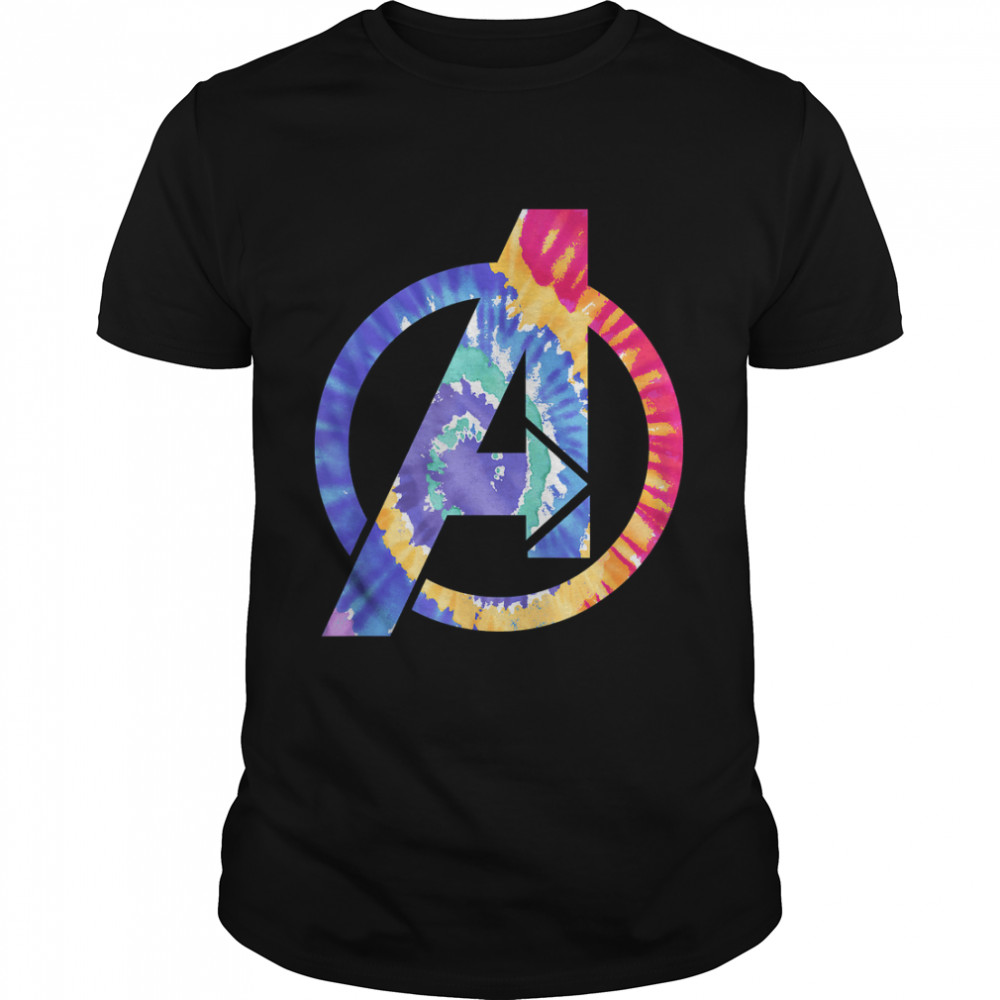 Marvel Avengers Logo Rainbow Tie Dye 90S T-Shirt